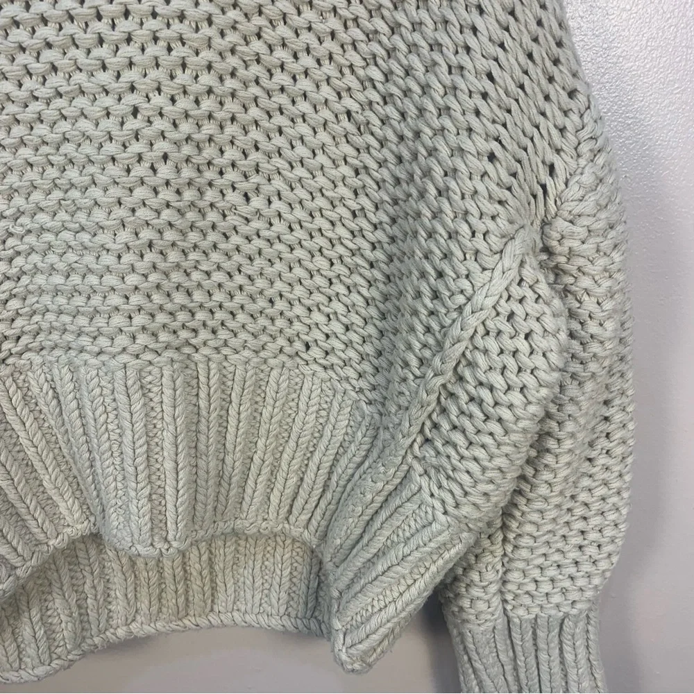 Free People My Only Sunrise Chunky Open Cable Knit Oversized Slouchy Sweater - Picture 5 of 16